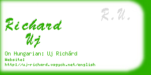 richard uj business card