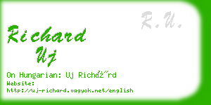 richard uj business card